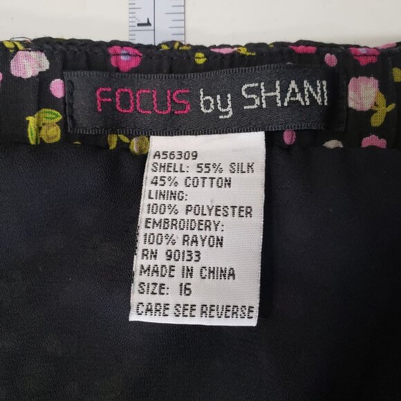 Y2K Focus By Shani Floral Embroidered Skirt Size 16 Fairy Grunge Boho Cottage - Picture 5 of 7